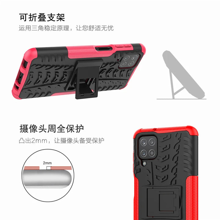 For Samsung Galaxy A12 Case Robot Silicone Protector Case For Samsung A12 Nacho A22 A32 A52 A72 M51 A71 A21 A51 S21 Plus Ultra